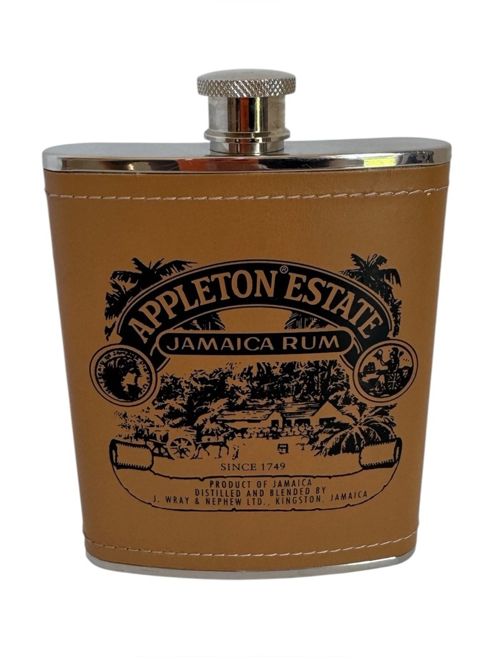 Appleton Estate Flask 6 oz Stainless Steel Jamaican Rum Alcohol Travel Gift